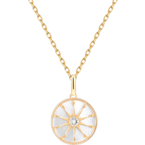 Fanci Fan Qi Jewelry (Ten-pointed Star Series) 18k gold necklace female white mother-of-pearl birthday gift for girlfriend