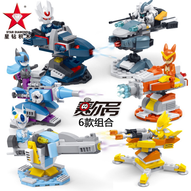 Compatible with Legaselle number building blocks Children assembly Reigayatta anti-spell insertion robot boy toy gift