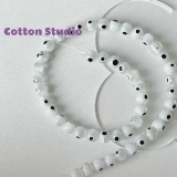 Хлопковое белое [демон -глаз] liuli нефритовый камень имитация кристаллическое стекло.