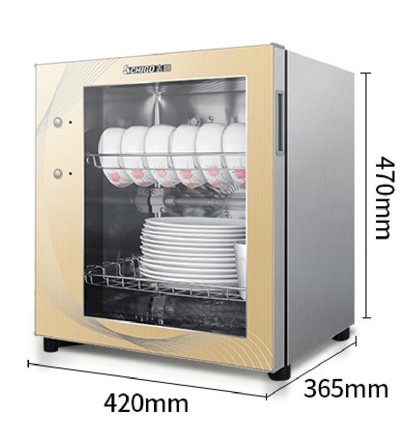 Chigo disinfection cabinet gold stripe household vertical small large-capacity stainless steel high temperature disinfection and sterilization cupboard