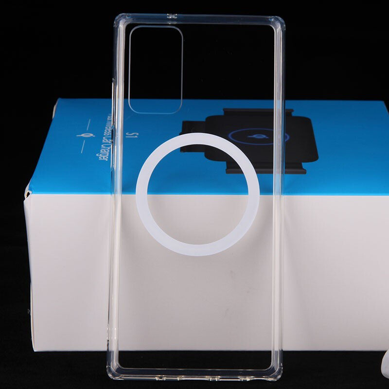 Green centenable mobile phone magnetic suction shell wireless charging with magnetic magnetic suction shell protective casing suitable for Samsung mobile phone S20