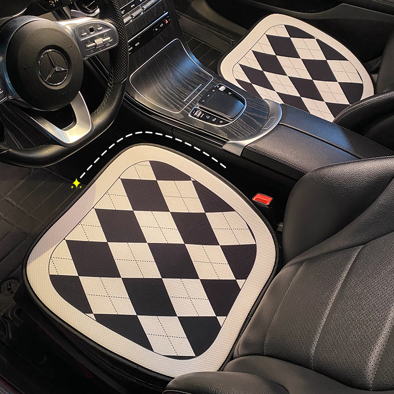 Car seat cushion summer ice silk cool cushion simple rhombic net red seat cushion car four seasons general car interior single piece car cushion