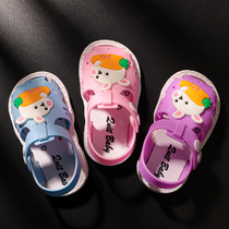 Girls sandals 2022 new summer non-slip 0-3 years old 1 boy baby Baotou soft bottom baby toddler shoes little princess shoes