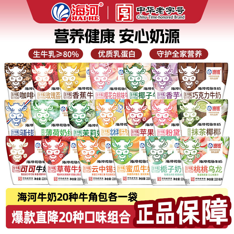 Haihe Milk 220ml*10 Packs Full Box Flagship Model Children's Student Breakfast Milk Cocoa Chocolate Flavored Milk Haihe Milk 220ml*10 Packs Full Box Flagship Model Children's Student Breakfast Milk Cocoa Chocolate Flavored Milk