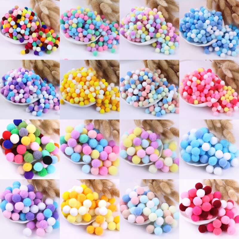 15mm color high elastic pom pom pom pom pom pom pom diy jewelry accessories handmade hairpin material mobile phone shell decoration