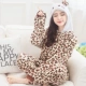 Mùa thu và mùa đông dày flannel phim hoạt hình động vật đồ ngủ một mảnh nam và nữ dễ thương cặp vợ chồng san hô