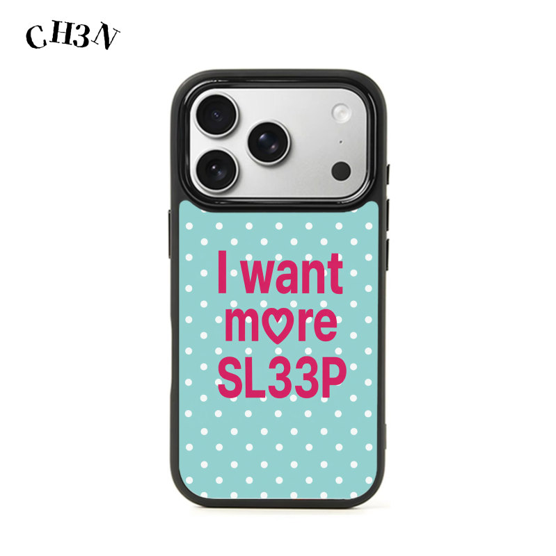 Ch3N· Sleep Is Needed, Suitable for iPhone 17/16 Pro Max, Protective Phone Case, 15 English Keywords, 14 Niche and Simple, 13 Personalized, 12 Black Frame Phone Case, Creative Apple Protective Case