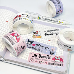 Sanrio Receipt Stickers Pochacco Kuromi ins Sealing Stickers Card Packaging Material Roll Stickers Xiaohongshu