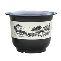 Special price clear cabin flower pot plastic thickened imitation ceramic hair tree green planting small potted green radish flower pot dish cheap