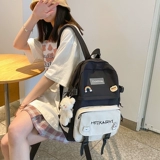 Вместительный и большой школьный рюкзак, сумка через плечо, свежая милая небольшая сумка, для средней школы, подходит для подростков, подходит для студента, в корейском стиле