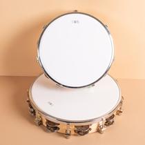 8 10 12 inch adjustable tambourine polyester leather tambourine Orff instrument tambourine percussion instrument hand drum wooden
