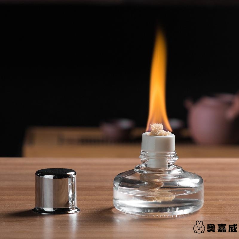 Glass Wine Fine Lamp Cooking Tea Stove Tea Stove White Clay Charcoal Stove Alcoholic Stove Warm Tea Ware Tea Channel Heating Insulated Coffee Small Number-Taobao