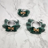 Зеленый наряд маленькой принцессы, слюнявчик, шарф, украшение для ногтей, аксессуар