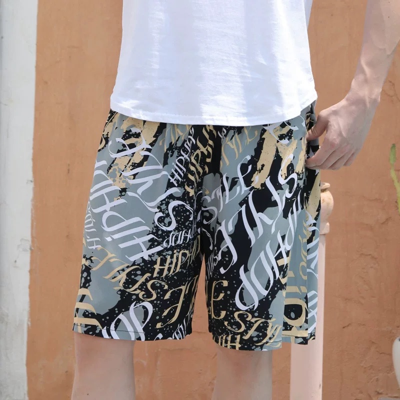 Beach Shorts for Men, Large Size, Loose Fit, Thin Style, Five-Point Length, Men's Shorts, Sports Casual Floral Pants, Amazon Bestseller