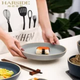 Керамическая японская креативная посуда, комплект для домашнего использования, простой и элегантный дизайн, популярно в интернете