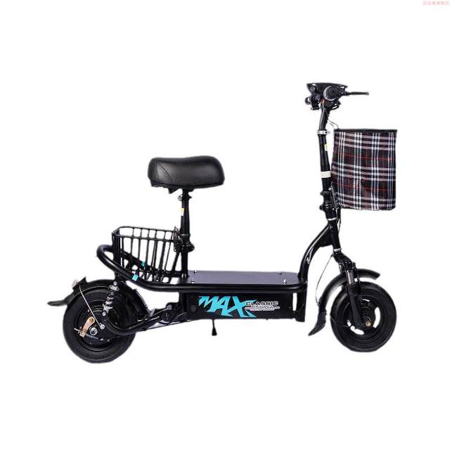 ຂັບຂີ່ລົດໄຟຟ້າ mini folding scooter electric scooter adult ladies small battery vehicle two-wheel electric bicycle