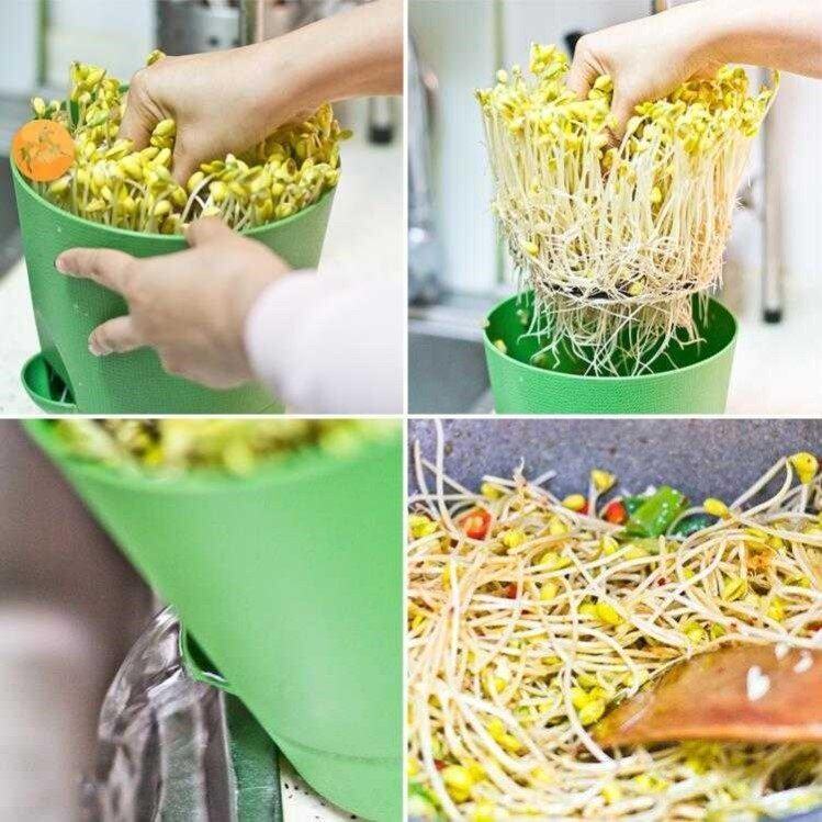 Bean sprout artifact mung bean and soybean sprout special pot tool bucket pot pot pot household planting plastic f pot seedling