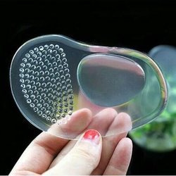 남성과 여성 발 패드를위한 통증 방지 앞발 패드를위한 여성을위한 반 사이즈 투명한 실리콘 마사지 안창