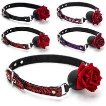 Romance Loving Rose Hollow Red Ball Mouth Ball Gag BDSM Bond