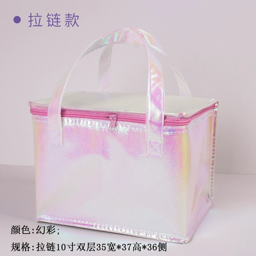 Сумка для торта на день рождения для вынос. Выделенная посылка в холодильнике с алюминиевой фольгой интенсивная рука для защиты пакета со консервацией холодного сохранения