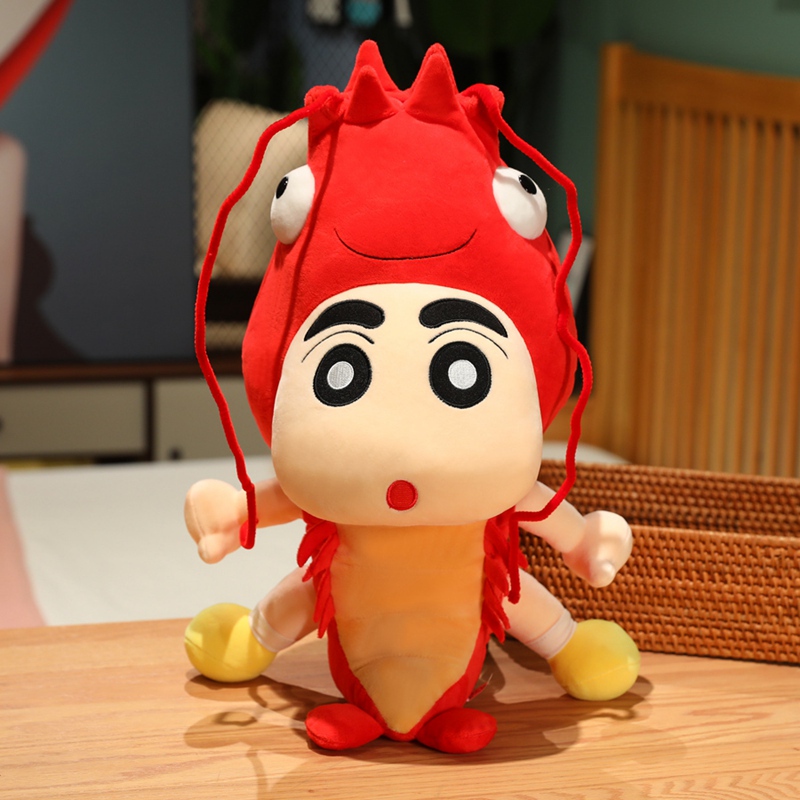 Cute Realistic Red Crayfish Plush Toy Crayon Plush Toy Lobster Plushie Sleeping Hug Doll Gift for Boys