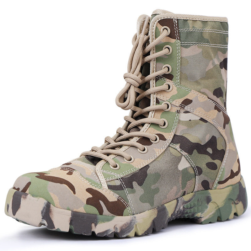 Outdoor Sails Shoes Summer High Cylinder Tactical Boots Ultra Light Combat Boots Women Breathable Combat Training Security Shoes Training Boots Man