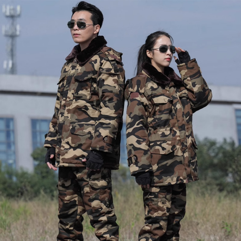 Military greatly clothes men's short section Anti-cold suit thickened warm suit Northeast cotton coat men's camouflawless clothing windproof cotton clothes-Taobao