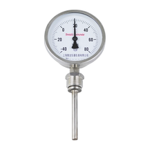 Customized wss411W bimetal thermometer radial and axial stainless steel pipe high pressure water temperature meter industrial kettle