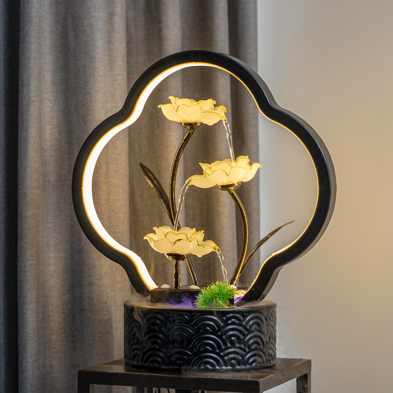 New Chinese-Style Flowing Water Ornaments, Circulating Water, Living Room Home Accessories, Entrance Side Table Decoration, Water Feature, Housewarming Gift