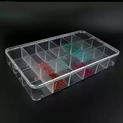 Acrylic storage box small square high-grade transparent acrylic 6 grid 12 grid 16 grid 18 grid jewelry Buddha beads exhibition