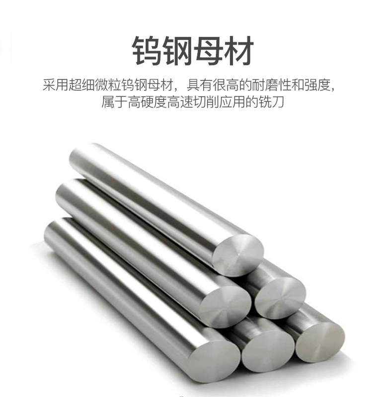 dao tiện gỗ cnc Thép vonfram đường kính nhỏ rãnh sâu hợp kim máy nghiền cuối dao phay đáy phẳng Φ0,5 0,8 1 1,5 2 2,5mm không chuẩn mũi cnc dao khắc gỗ cnc