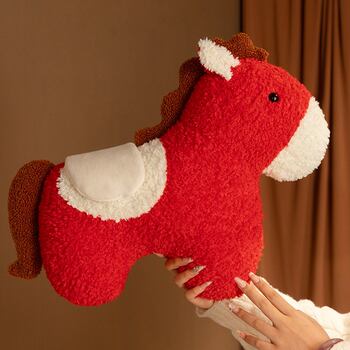 Year of the Horse Creative Little Pony Plush Toy Doll Sofa Living Room Decoration Children's Companion Pillow as a New Year Gift
