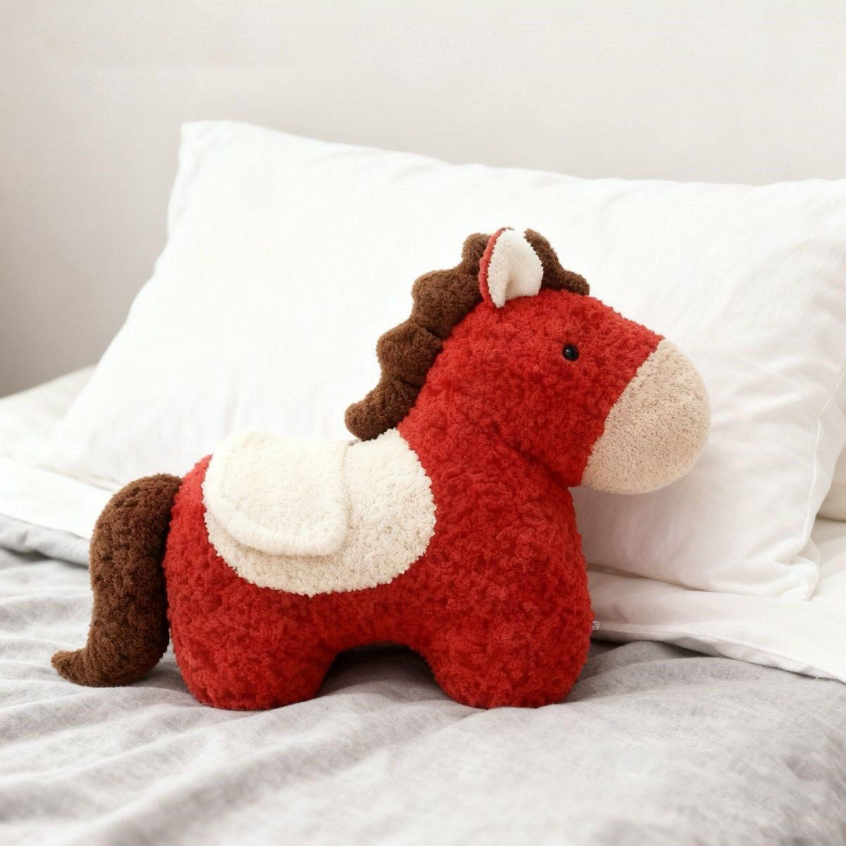 Year of the Horse Creative Plush Toy Doll Sofa Living Room Decoration Children's Companion Pillow for New Year's Gift