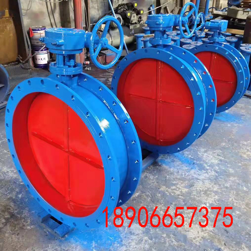 Production of manual worm wheel ventilation butterfly valve D341H-1C-DN500 flue gas butterfly valve