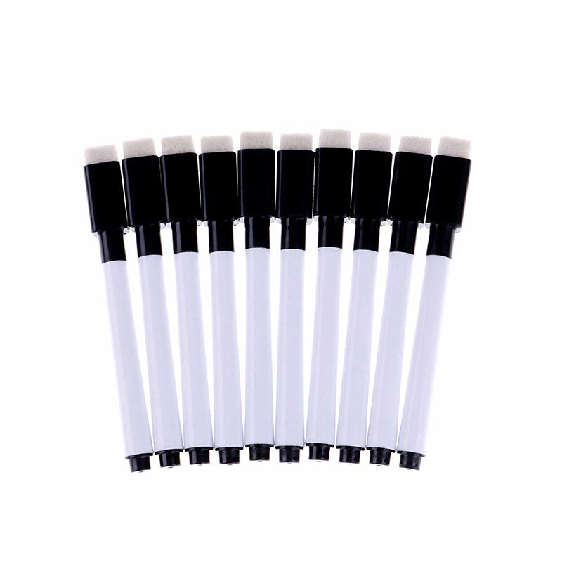 10Pcs Erasable Magnetic White Board Marker Pen Marker Liquid