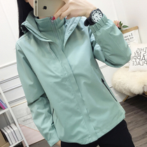 New autumn and winter assault clothing women's three-in-one detachable plus velvet padded windproof waterproof warm coat men's outdoor