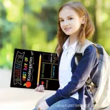 Крестная школа Открытие Blackboard return Sign Студент DIY Двойной доски объявлений День Планирование деревянной школы Рукопись по китайскому и английскому языку