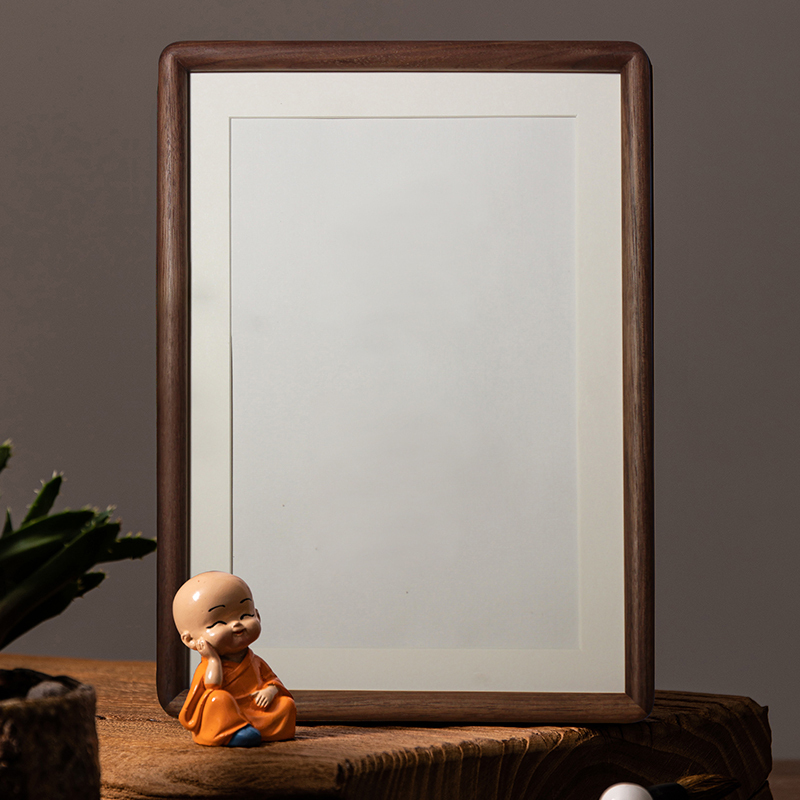 Blank Photo Frame for DIY Calligraphy, Solid Wood Desktop Decoration, Calligraphy and Painting Ornaments, Personalized Creative Hanging Paintings