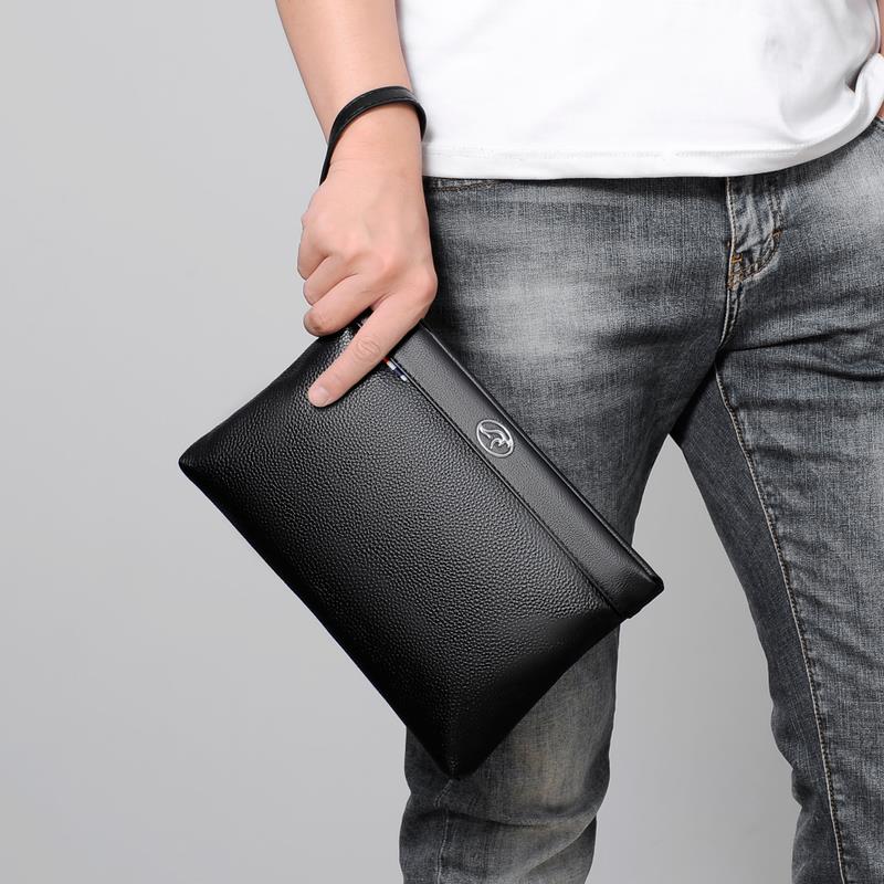 VIP kangaroo men's handbag new business clip bag clutch bag cowhide handbag men's leather bag clutch bag tide