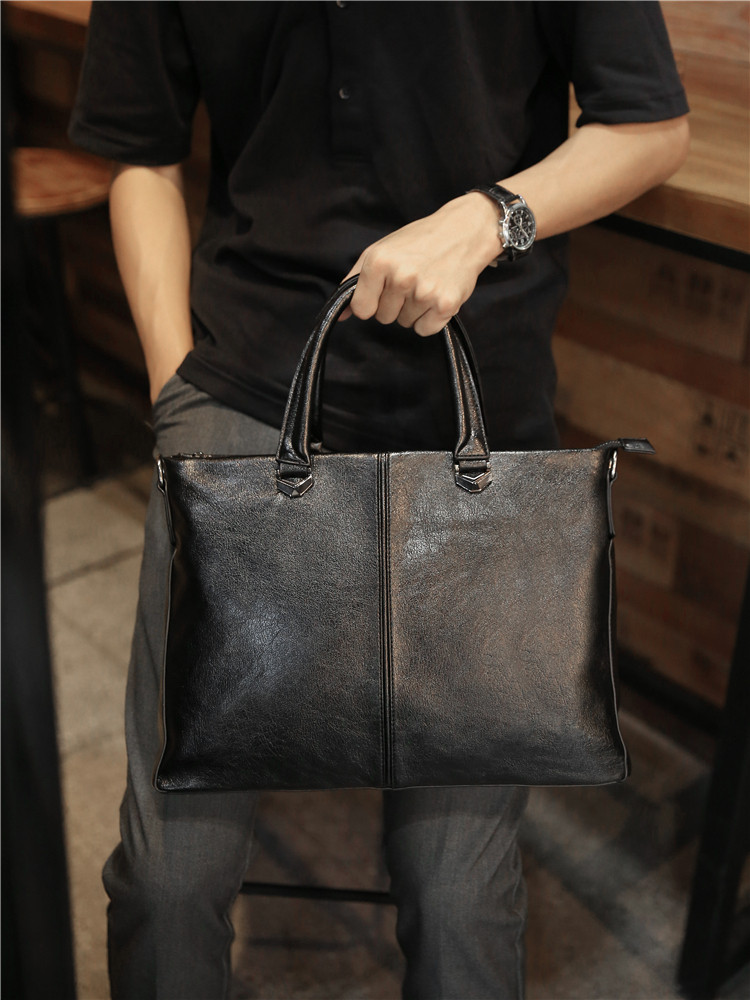 2022 new wave European station Computer briefcase genuine leather men's handbag business men's handbag handbags men's hands