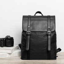 Europe station Hong Kong 2022 new trendpack anti-splash water bag casual fashion men genuine leather double shoulder bag