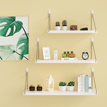 Wall Shelf Living Room Partition Wall Wall-mounted Wall Bookshelf Wall Decoration Bedroom Shelf Laminate Wall Wall-mounted Free Punch
