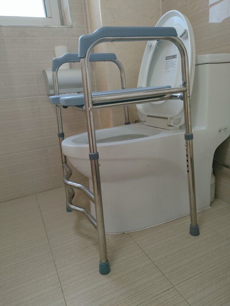 Elderly pregnant women sitting chair disabled toilet stool stool mobile toilet height booster toilet shelf