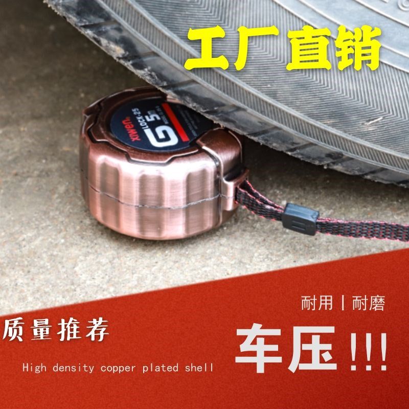 (Buy 2 send 1) Iron column copper plated resistant to fall nylon film measuring tape 5 m Wood box ruler Miruler 7 5 m 5 m 10 m