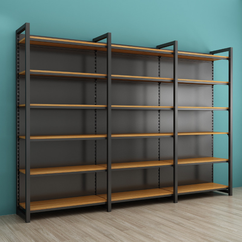 Shelf Shelf Multilayer Ground Floor Supermarket Convenience Store Iron Shelf Warehousing Debris Shelf With Backplate Container shelf