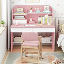 Childrens desk bookcase Composition Girl Princess Wind Girls Home Bedrooms Ins small with bookshelves Learning table