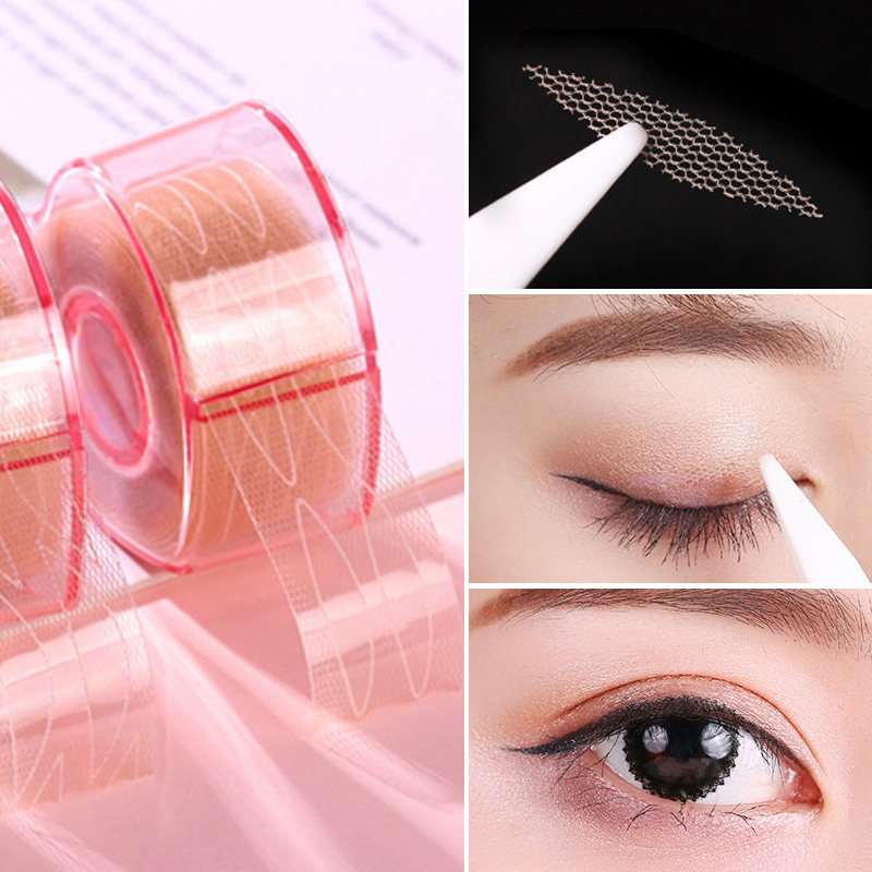 Heart-shaped lace double eyelid stickers big eye device olive-shaped hollow lasting mesh seamless female invisible natural thin