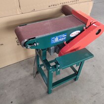 Curved sand belt machine Flat sanding machine Desktop widening polished grinding machine Cui Jiaju Mechanical stand-and-grinding polishing machine