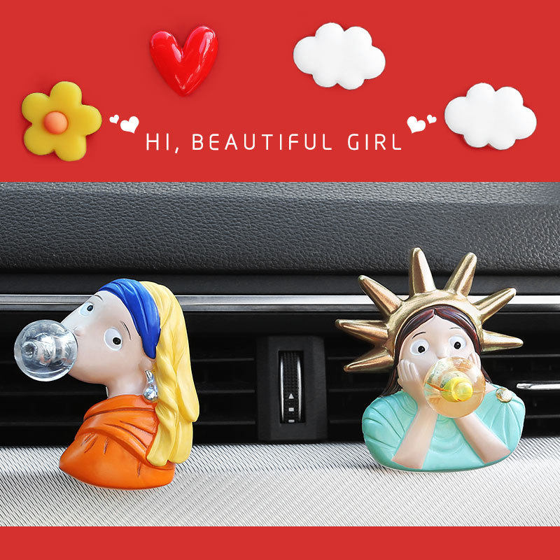 Car Air Conditioning Air Outlet Decoration On-board Fragrance Creative Mesh Red Lady Special Fragrance Sheet Perfume Clip Persistent Faint Scent