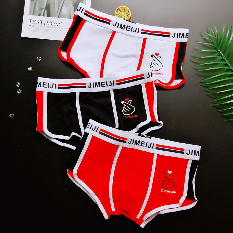 New Briefs Men's Underwear Pure Cotton Four-corner Pants Breathable Trendy Personality Youth Sexy Guys Four-corner Pants Winter